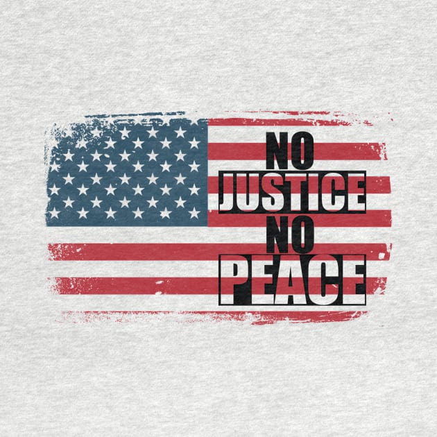 No Justice No Peace Flag by Blood Moon Design